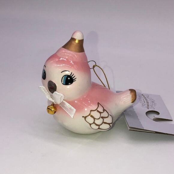 Target Wondershop Pink & Gold Ceramic Bird Christmas Ornament 2022 NEW - Picture 4 of 4